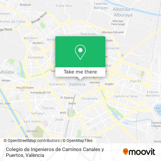 Colegio de Ingenieros de Caminos Canales y Puertos map