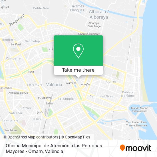 mapa Oficina Municipal de Atención a las Personas Mayores - Omam