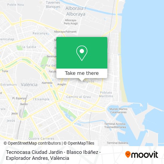 Tecnocasa Ciudad Jardin - Blasco Ibáñez - Explorador Andres map