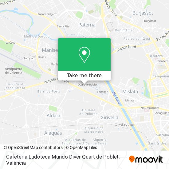 Cafeteria Ludoteca Mundo Diver Quart de Poblet map