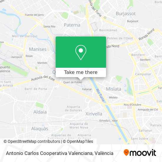 Antonio Carlos Cooperativa Valenciana map