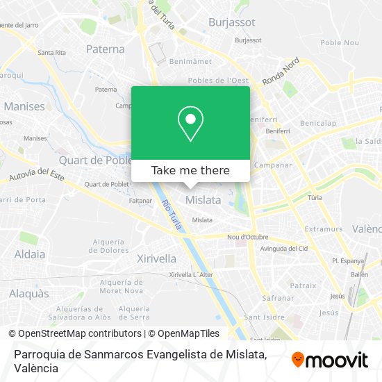 mapa Parroquia de Sanmarcos Evangelista de Mislata