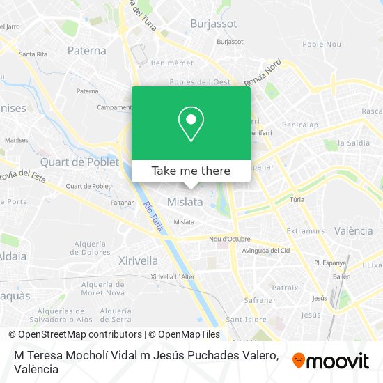 M Teresa Mocholí Vidal m Jesús Puchades Valero map