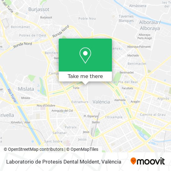 mapa Laboratorio de Protesis Dental Moldent