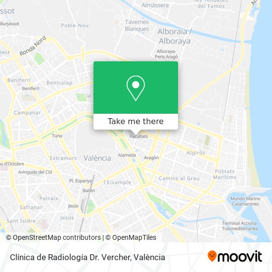 Clínica de Radiología Dr. Vercher map