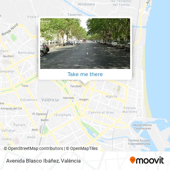 mapa Avenida Blasco Ibáñez