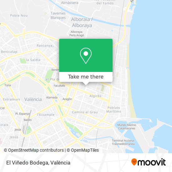 El Viñedo Bodega map