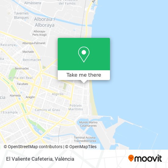 El Valiente Cafeteria map
