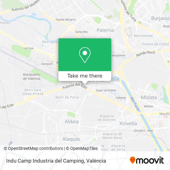 Indu Camp Industria del Camping map