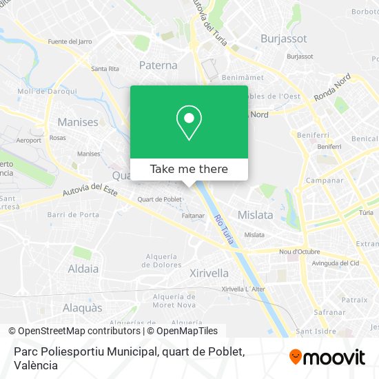 Parc Poliesportiu Municipal, quart de Poblet map