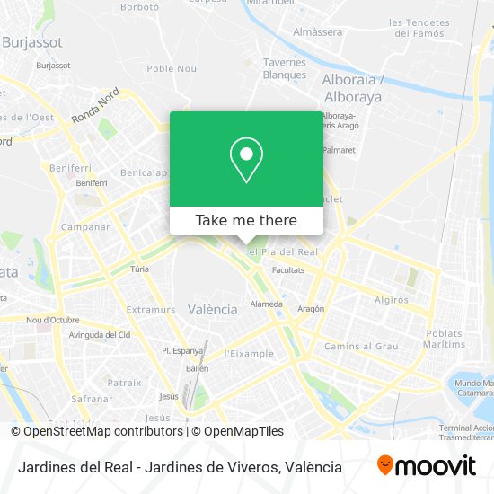 Jardines del Real - Jardines de Viveros map