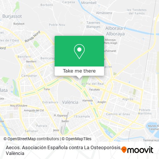 Aecos. Asociación Española contra La Osteoporósis map