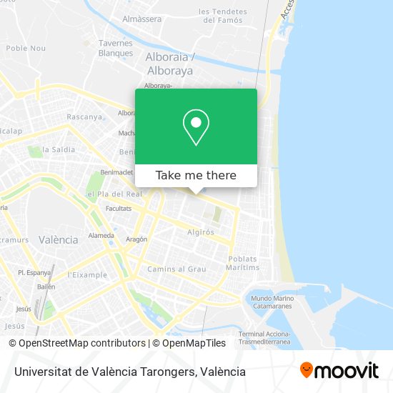 Universitat de València Tarongers map