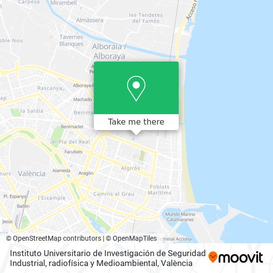 Instituto Universitario de Investigación de Seguridad Industrial, radiofísica y Medioambiental map