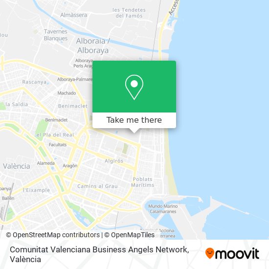 mapa Comunitat Valenciana Business Angels Network