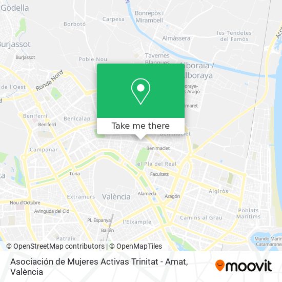 mapa Asociación de Mujeres Activas Trinitat - Amat