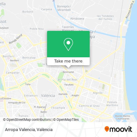 Arropa Valencia map