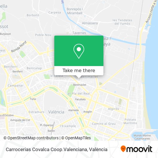 Carrocerias Covalca Coop.Valenciana map