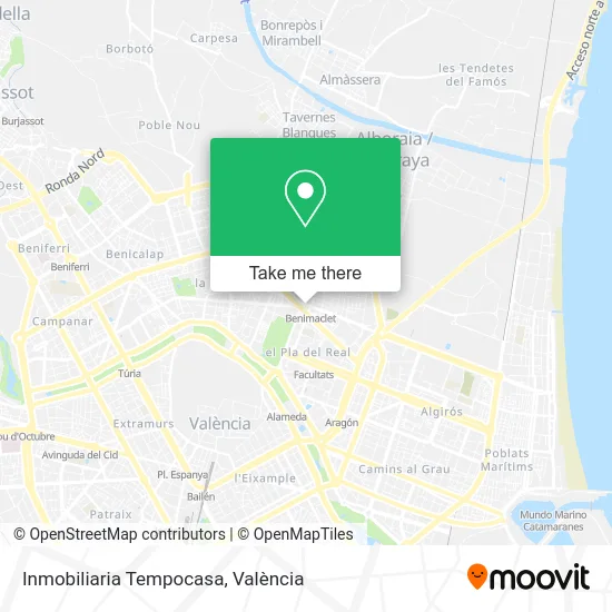 Inmobiliaria Tempocasa map