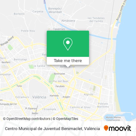 Centro Municipal de Juventud Benimaclet map