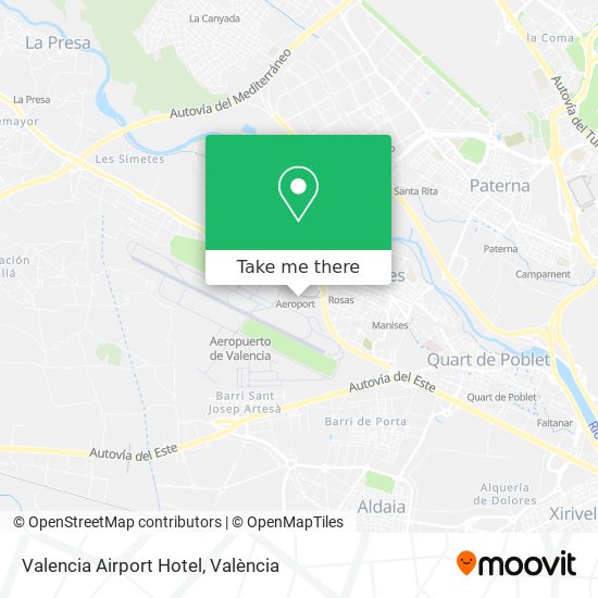 Valencia Airport Hotel map