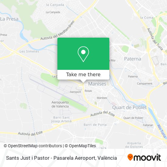 Sants Just i Pastor - Pasarela Aeroport map