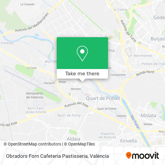 mapa Obradors Forn Cafeteria Pastisseria