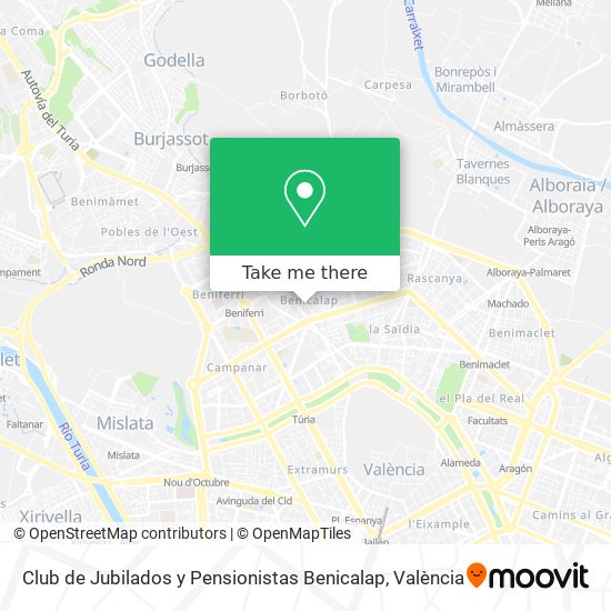 Club de Jubilados y Pensionistas Benicalap map