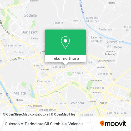 Quiosco c. Periodista Gil Sumbiela map