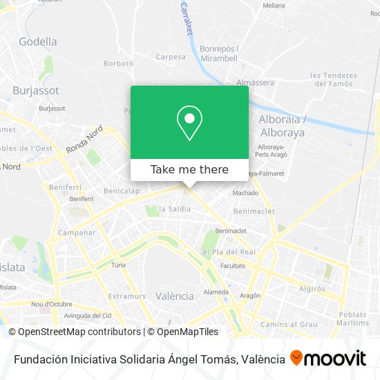 mapa Fundación Iniciativa Solidaria Ángel Tomás