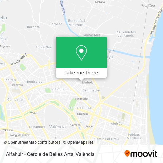 Alfahuir - Cercle de Belles Arts map