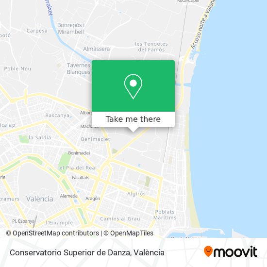 Conservatorio Superior de Danza map