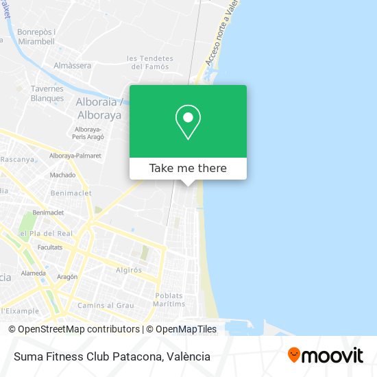 mapa Suma Fitness Club Patacona