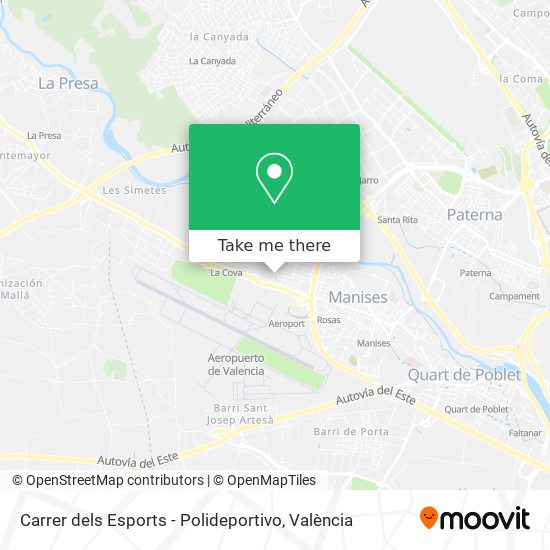 Carrer dels Esports - Polideportivo map