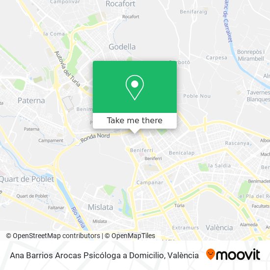 Ana Barrios Arocas Psicóloga a Domicilio map