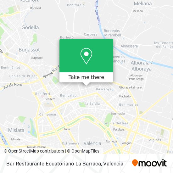 Bar Restaurante Ecuatoriano La Barraca map