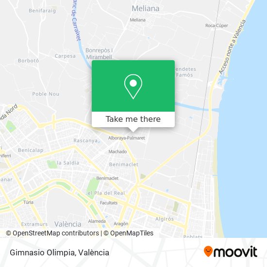 mapa Gimnasio Olimpia