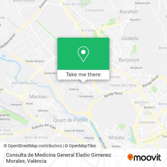 mapa Consulta de Medicina General Eladio Gimenez Morales