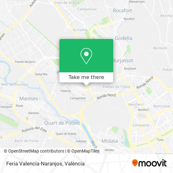 mapa Feria Valencia-Naranjos