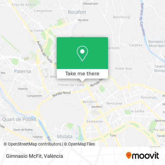 Gimnasio McFit map