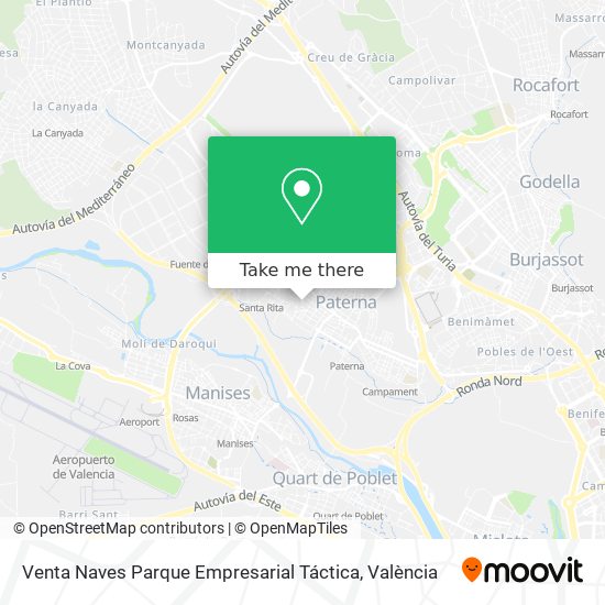 Venta Naves Parque Empresarial Táctica map