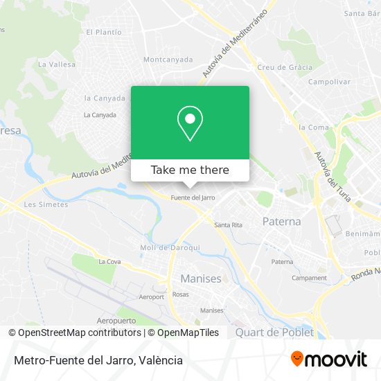 Metro-Fuente del Jarro map