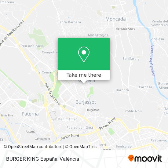 BURGER KING España map