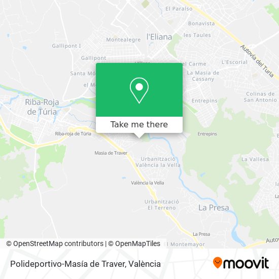 Polideportivo-Masía de Traver map