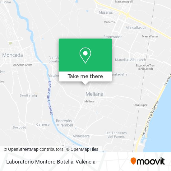 Laboratorio Montoro Botella map