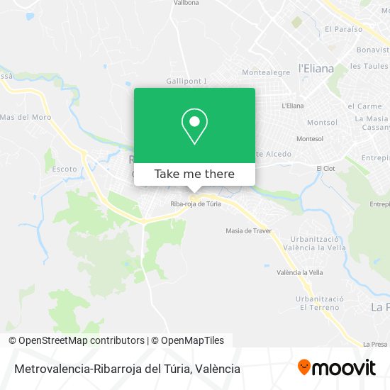 Metrovalencia-Ribarroja del Túria map