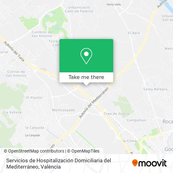 Servicios de Hospitalización Domiciliaria del Mediterráneo map