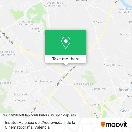 mapa Institut Valencià de L'Audiovisual I de la Cinematografia