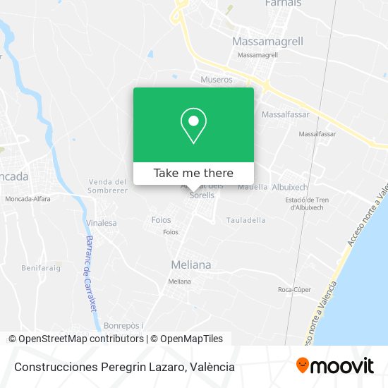 Construcciones Peregrin Lazaro map