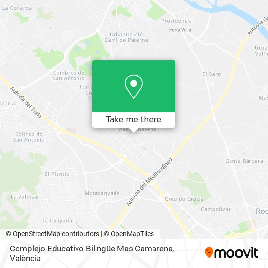 mapa Complejo Educativo Bilingüe Mas Camarena